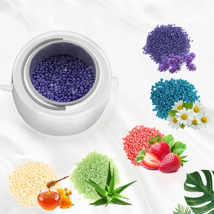 Podgrzewacz wosku 5x wosk twardy Zestaw depilacja LCD 100W z akcesoriami