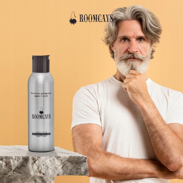 OLEJEK DO BRODY DO PIELĘGNACJI WĄSÓW ZAROSTU ROOMCAYS ZMIĘKCZAJĄCY 100 ml