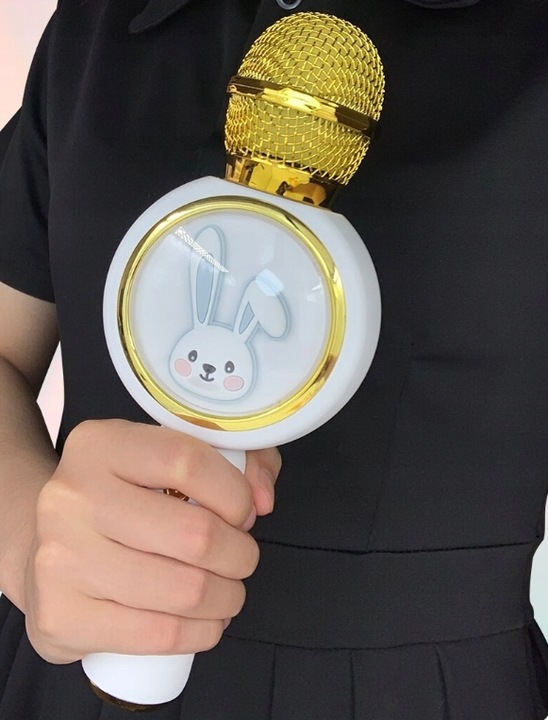 MIKROFON BEZPRZEWODOWY karaoke KRÓLICZEK dla dzieci +3 lata