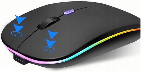 MYSZKA BEZPRZEWODOWA MYSZ OPTYCZNA SLIM LEKKA LED