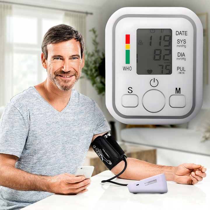 CIŚNIENIOMIERZ NARAMIENNY ELEKTRONICZNY AUTOMATYCZNY CZYTELNY EKRAN LCD