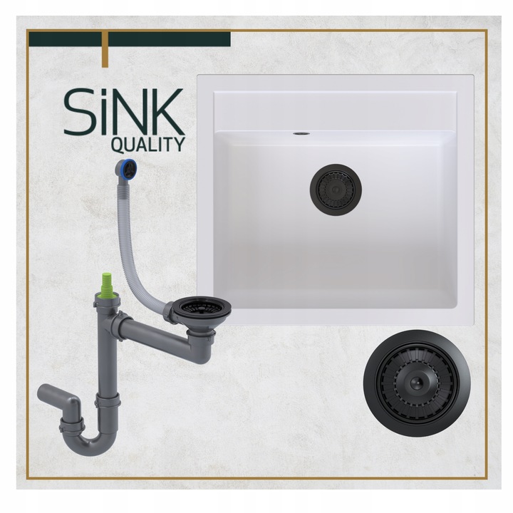 SYFON do ZLEWU jednokomorowego ZLEWOZMYWAKA kuchennego MANUALNY przyscienny