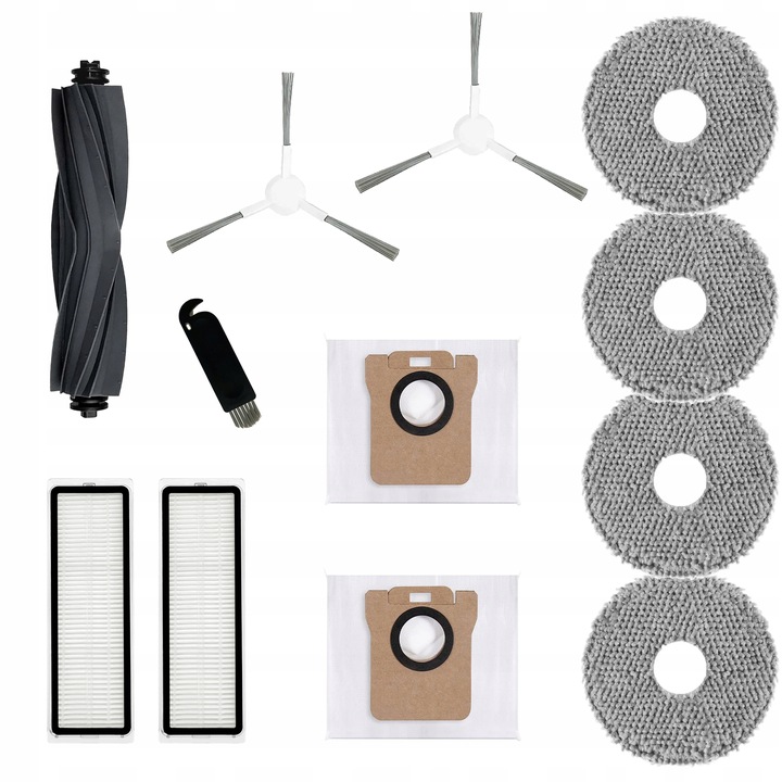 ZESTAW FILTRY SZCZOTKI MOPY WORKI akcesoria do DREAME L10s Ultra, L10