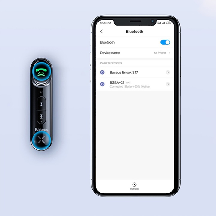 Baseus Transmiter Odbiornik Audio AUX Bluetooth 5.0 do auta