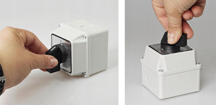 ŁĄCZNIK WYŁĄCZNIK KRZYWKOWY 16A 0-1 3F W MAŁEJ OBUDOWIE 70x70 IP65