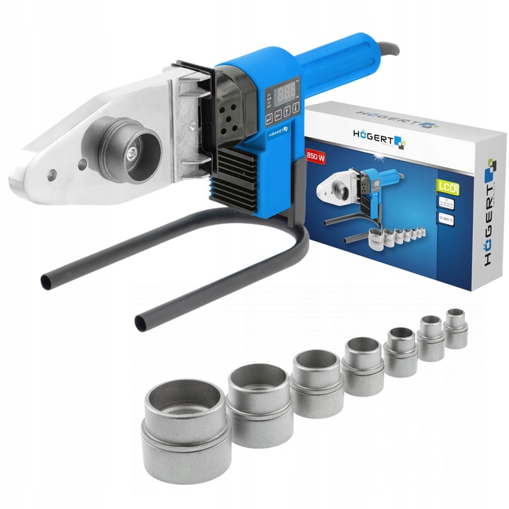 HOGERT ZGRZEWARKA DO RUR PP PCV TERMOSTATEM LCD16-63mm 850W 7 el 16-63mm