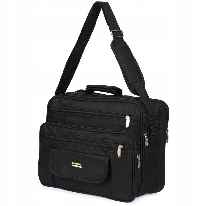 Męska torba do pracy A4 materiałowa pojemna lekka raportówka na dokumenty