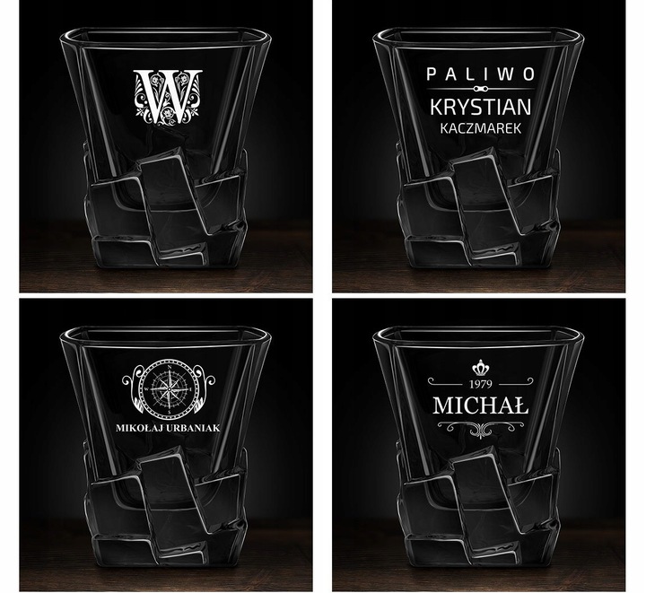 Szklanka do Whisky z Grawerem 250ml Prezent dla Faceta Chłopaka na Urodziny