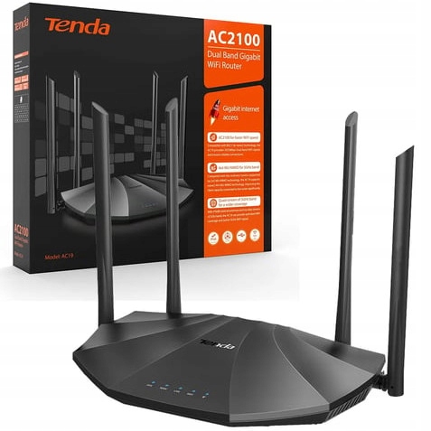 Router Tenda AC19 WiFi-5 AC2100 GIGABIT DualBand USB Drukarka IPTV
