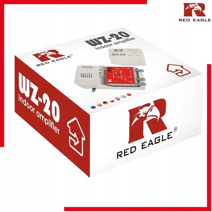 WZMACNIACZ SYGNAŁU TV DVB-T VHF UHF RED EAGLE WZ-20 DO ANTENY