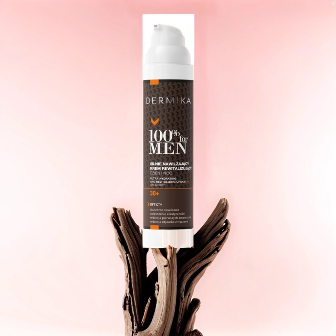 KREM DO TWARZY DLA MĘŻCZYZN 30+ DERMIKA 100% FOR MEN NAWILŻAJĄCY 100ML