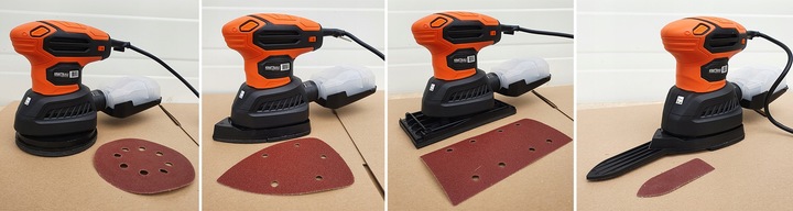 SZLIFIERKA OSCYLACYJNA MIMOŚRODOWA WIELOFUNKCYJNA DREWNA METALU 4w1