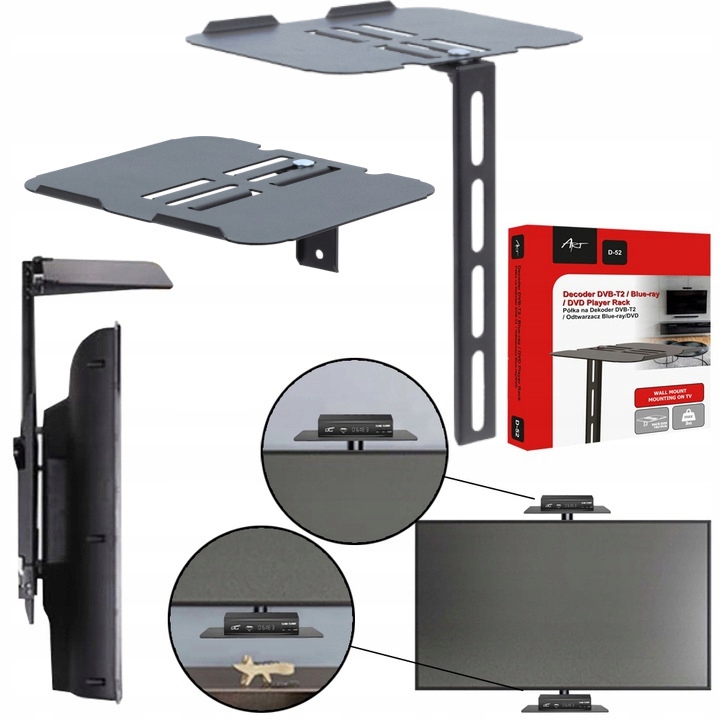 PÓŁKA POD DEKODER DVBT ŚCIENNA ART STO D-52