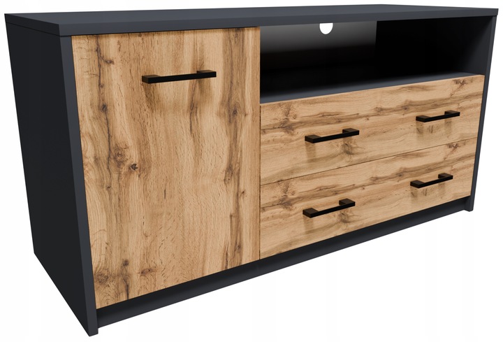 Szafka stolik RTV 1D2S GRAFIT-WOTAN komoda 2 szuflady ROB