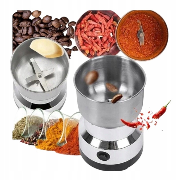 MŁYNEK DO KAWY MOCNY ELEKTRYCZNY DO MIELENIA PRZYPRAWY ORZECHY ZIARNA