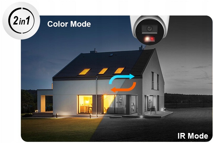 Zestaw Monitoringu IP 6Mpx PoE Hybrid Light Aplikacja Detekcja Audio