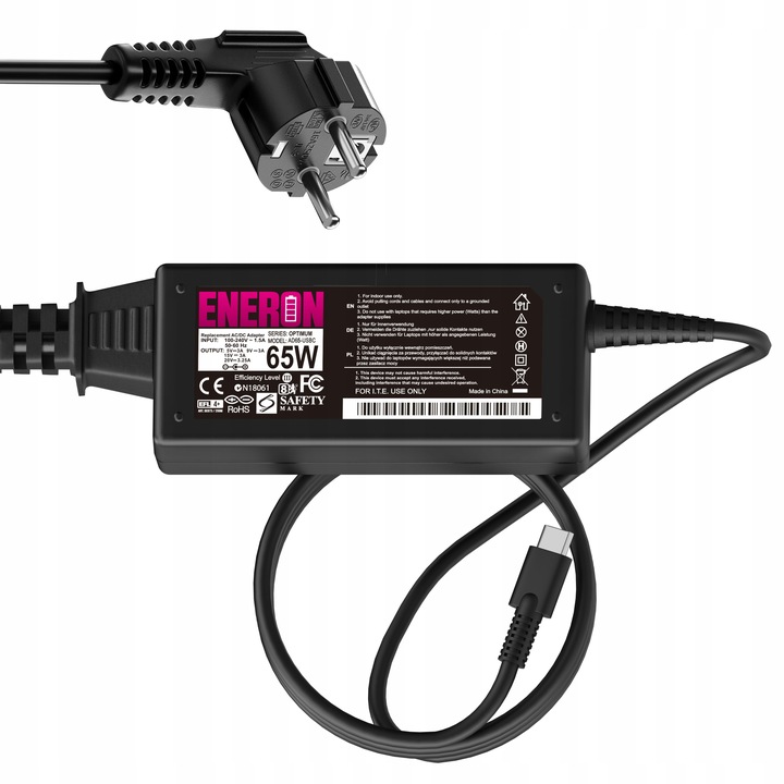 Zasilacz ładowarka do laptopa 65W USB-C + kabel