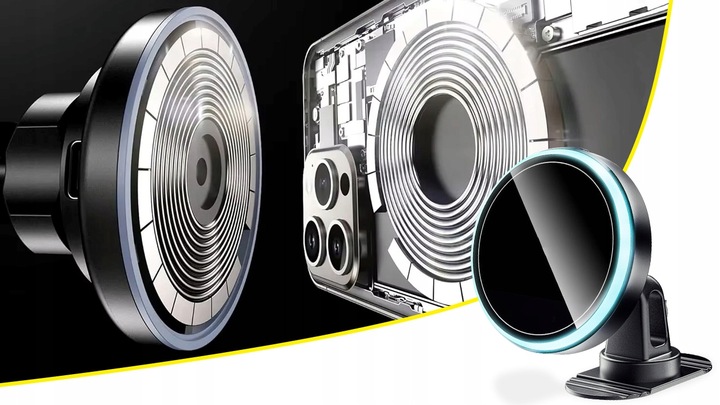 UCHWYT NA TELEFON DO SAMOCHODU ŁADOWARKA INDUKCYJNA SAMOCHODOWA DO MAGSAFE