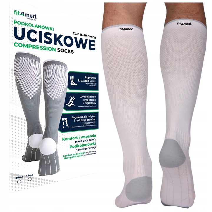 SKARPETY KOMPRESYJNE PODKOLANÓWKI UCISKOWE PRZECIWŻYLAKOWE ŻYLAKI