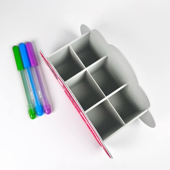 Organizer na biurko 3D Duża chmurka Przybornik na kredki IMIĘ piórnik EKO