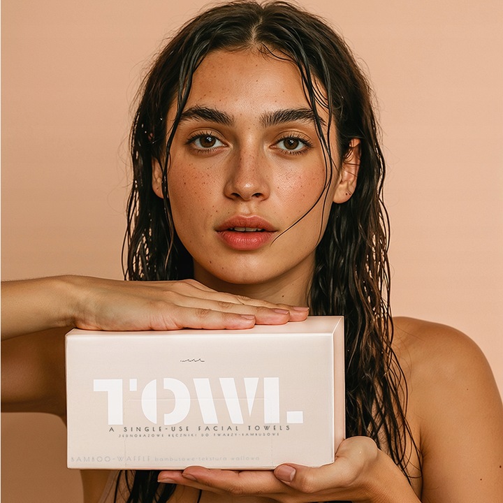 BAMBUSOWE JEDNORAZOWE RĘCZNIKI DO TWARZY 80 szt. - TOWL BAMBOO