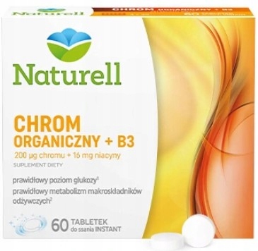 Chrom Organiczny + B3 NATURELL 60 tabletek