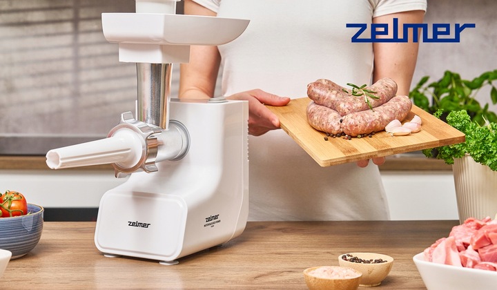 MASZYNKA DO MIELENIA MIĘSA ZELMER Z SZATKOWNICĄ I WYCISKARKA DO POMIDORÓW