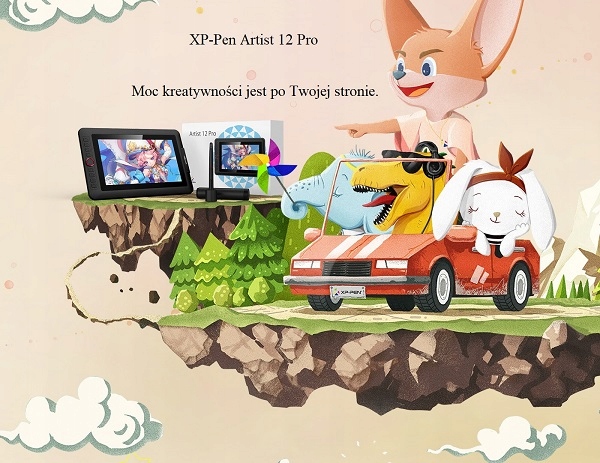 TABLET GRAFICZNY LCD XP-PEN ARTIST 12 PRO 5080 LPI 60° FULL HD DLA GRAFIKA