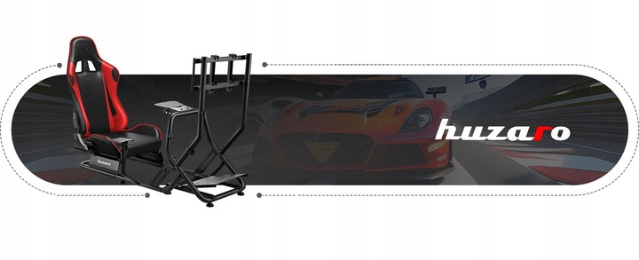 KOKPIT wyścigowy GAMINGOWY do 120kg Huzaro Speed 6.0 do SIMRACINGU
