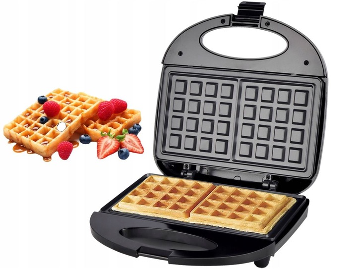 Gofrownica Esperanza BLUEBERRY czarny 1000W 2 Duże Gofry!