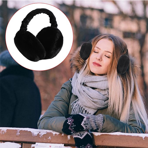 NAUSZNIKI ZIMOWE JESIENNE NA USZY CIEPŁE FUTERKO PLUSZOWE REGULOWANE