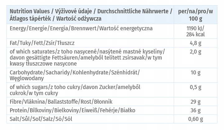 Proteinowy makaron spaghetti o wysokiej zawartości białka i błonnika,