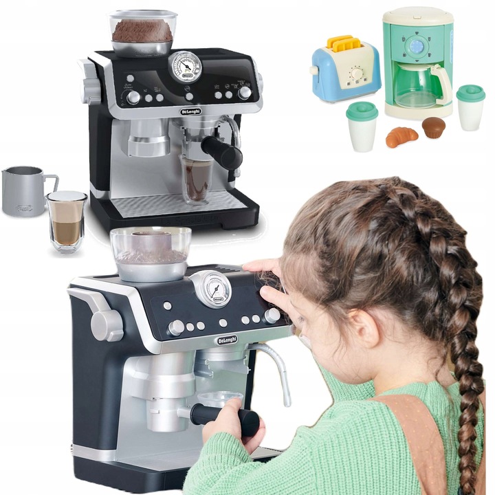 EKSPRES DO KAWY DLA DZIECI ZABAWKOWY DELONGHI CASDON + GRATIS TOSTER KUBKI