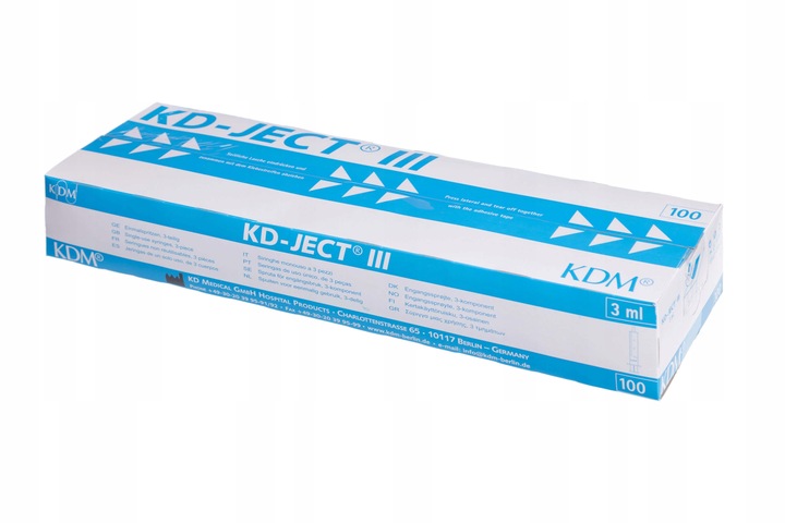 Strzykawka 3-częściowa 3ml Luer-Lock KD-JECT III