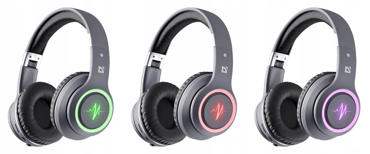 Słuchawki Bezprzewodowe Bluetooth z Mikrofonem MP3 Podświetlenie LED