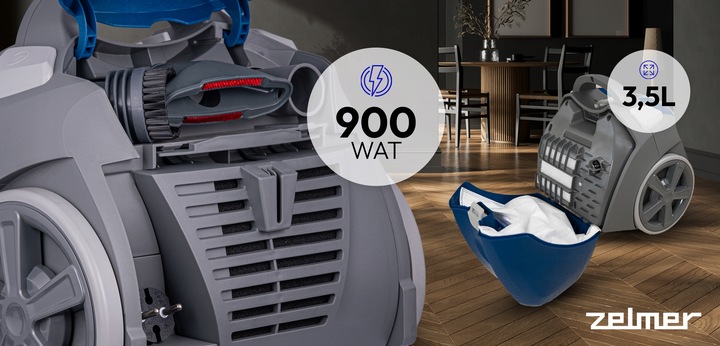 ODKURZACZ WORKOWY ZELMER ANTEK TRADYCYJNY Z FILTREM HEPA + KOŃCÓWKI