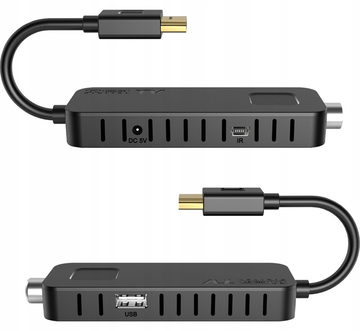 2× DEKODER TUNER TV HD DVB-T2 i DVB-C HEVC H.265 MINI STICK NAGRYWANIE PVR