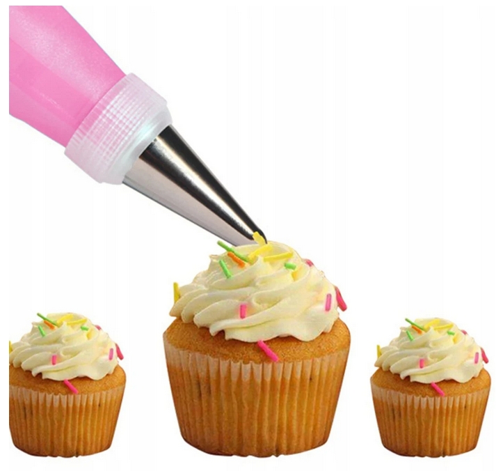 Tylki Cukiernicze 2x RĘKAW CUKIERNICZY DEKORATOR TORTÓW Skrobka Tortu 24 el