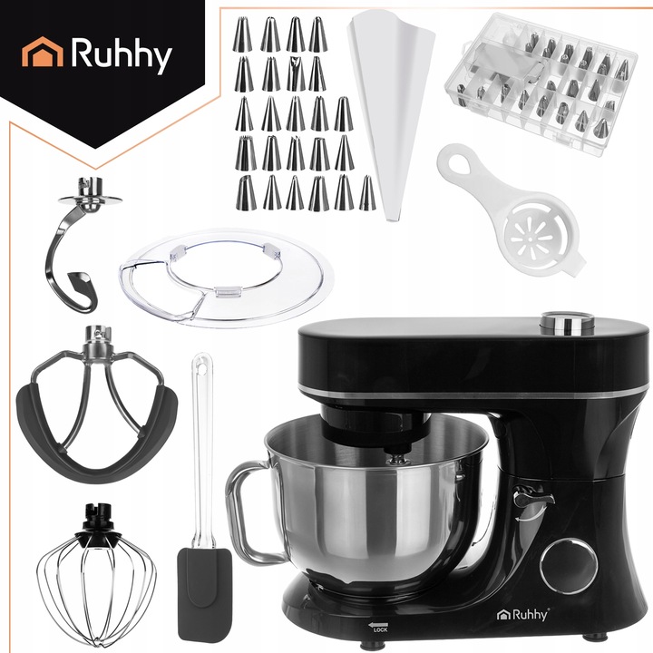Robot Kuchenny Planetarny z Podgrzewaną Misą 5,7L Ruhhy Mikser do