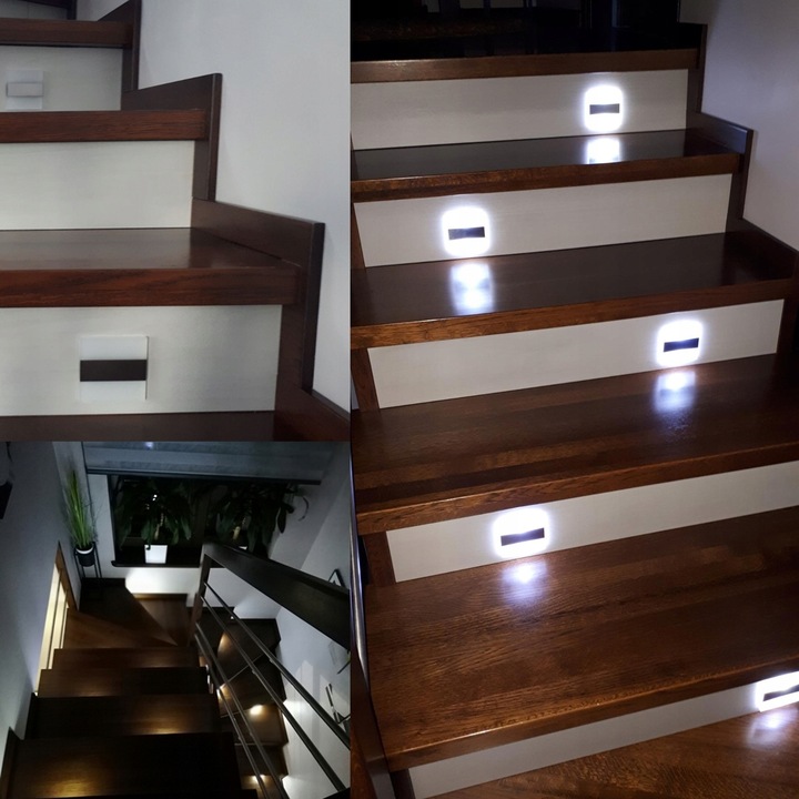 Oświetlenie schodowe oprawa lampka schodowa LED 230V Q30 BIAŁA