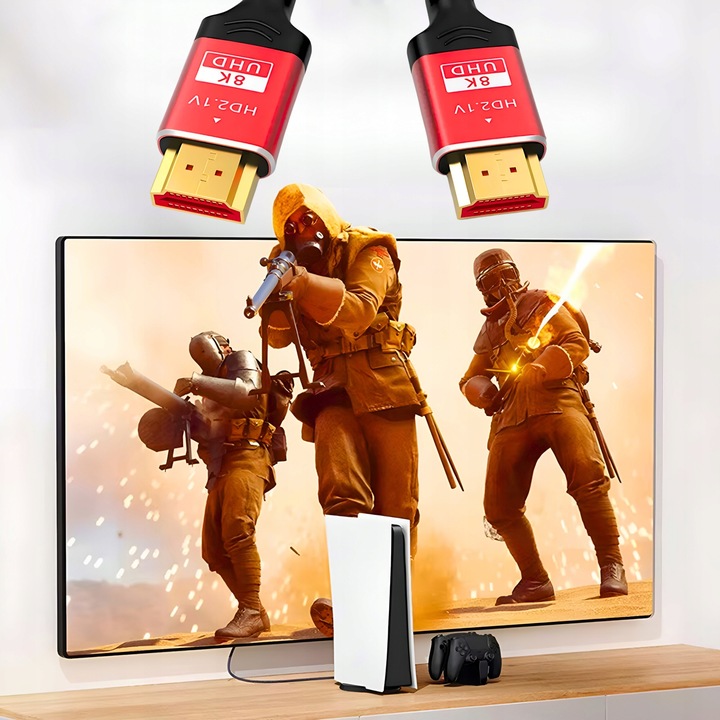 KABEL HDMI 2.1 8K 60Hz / 4K 120Hz UHD HDR eARC VRR 48Gbps SPEED