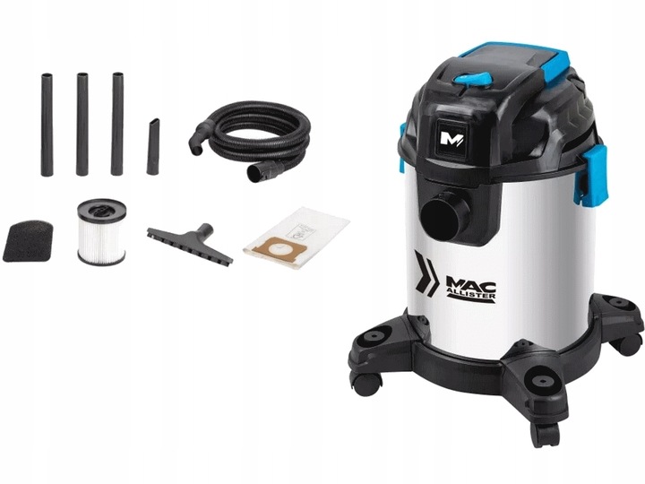 ODKURZACZ PRZEMYSŁOWY WARSZTATOWY MACALLISTER 1400 WAT 20 LITRÓW