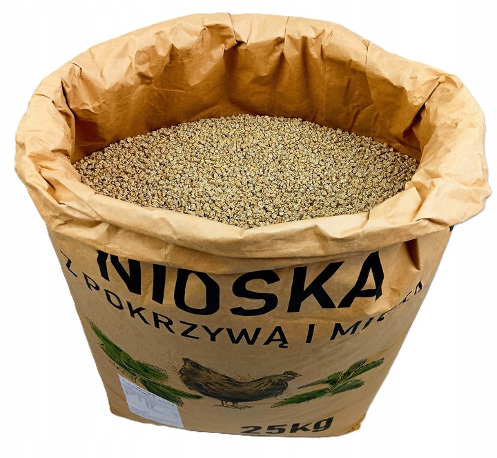 PASZA DLA KUR NIOSEK 25KG KARMA DLA KUR NIOSEK WITAMINY Z POKRZYWĄ I MIĘTĄ