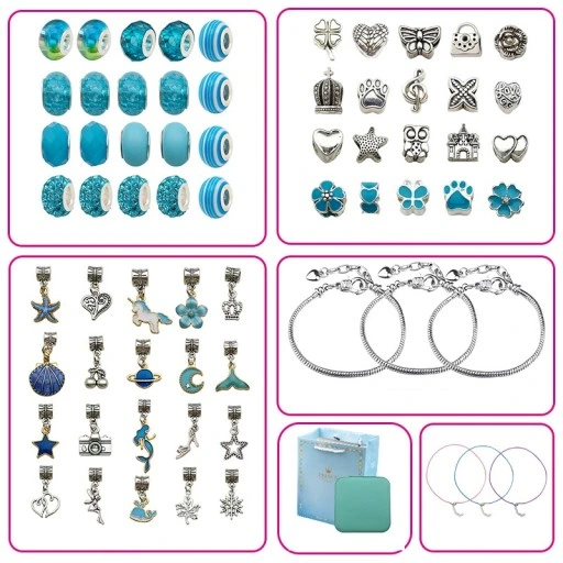 Zestaw do Robienia Bransoletek Koraliki Charms