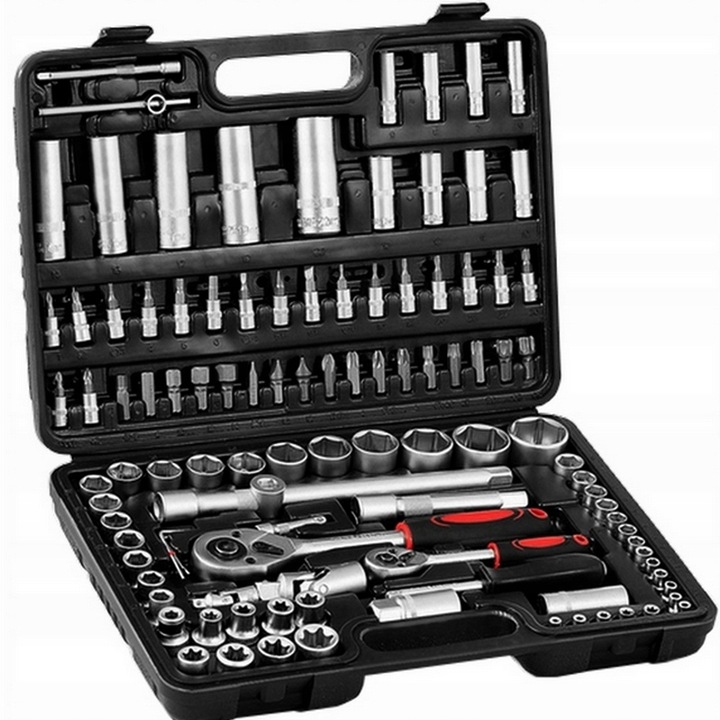 Zestaw Kluczy Nasadowych Narzędzi Klucze Nasadowe Torx Walizka Bity 108el.