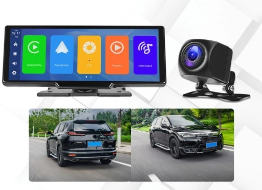 RADIO STACJA MULTIMEDIALNA MONITOR ANDROID AUTO APPLE CARPLAY DVR 2 KAMERY