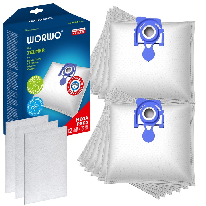 12 WORKÓW DO BOSCH ZELMER ELF 2 3 ODYSSEY COBRA METEOR AQUOS AQUAWELT