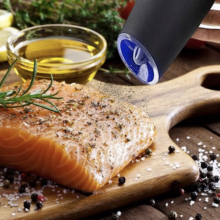 Młynek Elektryczny do Soli i Pieprzu Zestaw 2 Młynków do Mielenia Przypraw