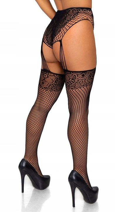 Sexy bielizna erotyczna otwarte MAJTKI + POŃCZOCHY rajstopy otwarte dziurka