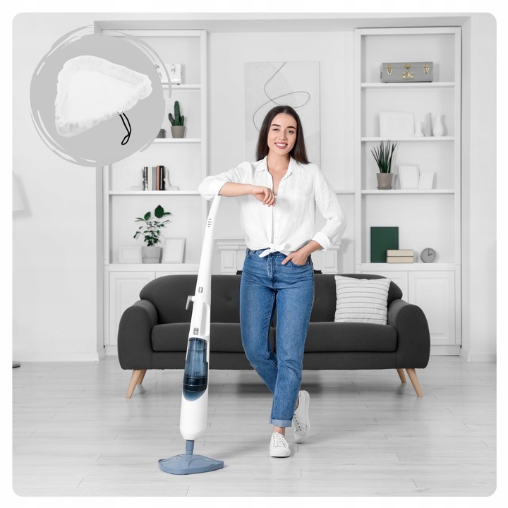 6 x NAKŁADKI WKŁAD do MOPA PAROWEGO 100% MIKROFIBRY UNIWERSALNE